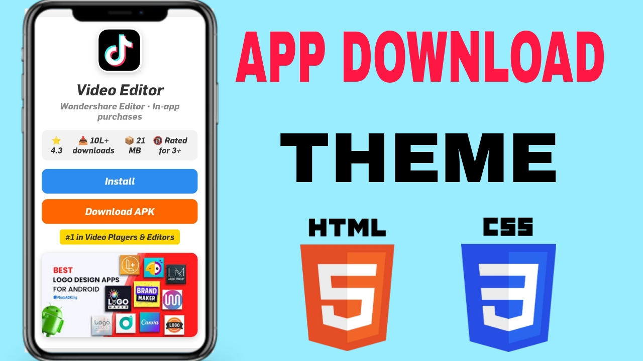 App download theme html css